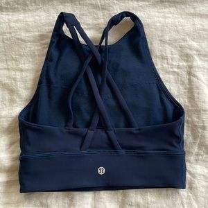 Lulu lemon navy blue high neck sports bra